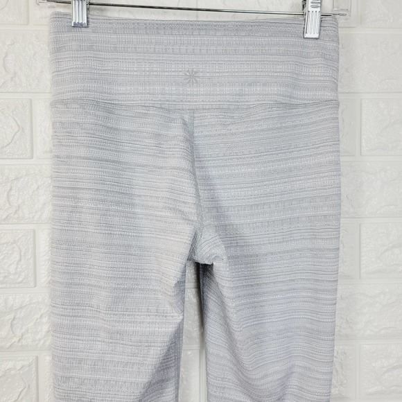 ATHLETA High-rise Jacquard Chaturanga Leggings | Light Gray | Textured | Size-S - Picture 8 of 11